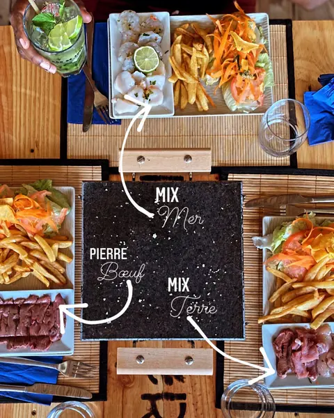 Pierrades Mix Mer, Mix Terre et Pierre Bœuf